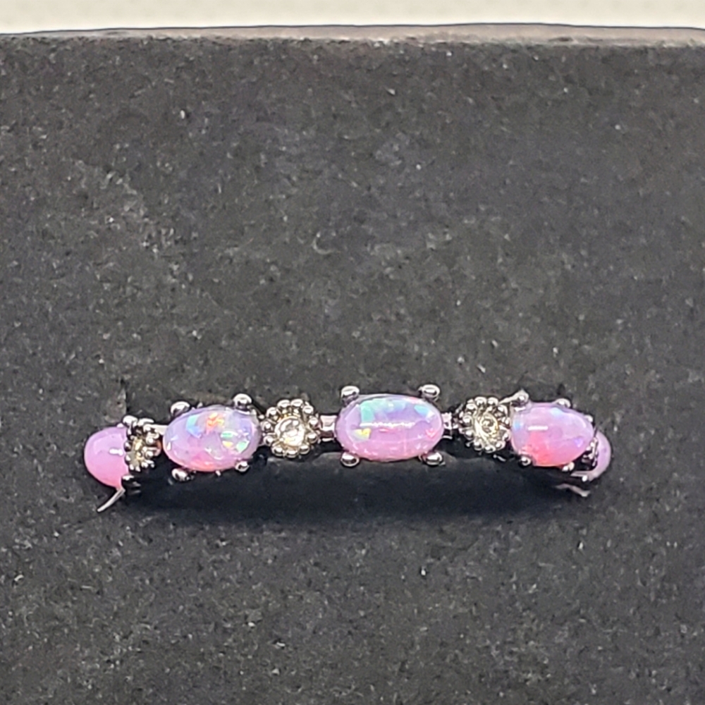 Purple Faux Opal Ring, Cute Small Oval Stone Wedding Ring